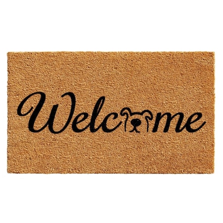 Configuracion 17 x 29 in. Doggie Welcome Rectangular Doormat Natural & Black CO3361353